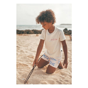 Pepita & Me - T-Shirt mit Barracuda-Aufdruck | Weiß