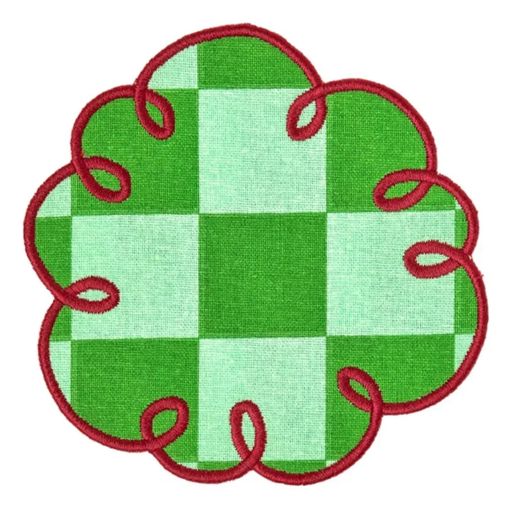 Bitossi - Dama Verde karierter Untersetzer - 2er Set | Grün
