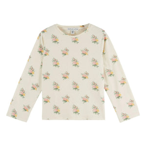 Emile et Ida - Organisches Baumwolle Blümchen T-Shirt | Ecru