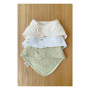 Soft Spot - Bio-Baumwoll Garten Bandana Lätzchen - 3er Set | Garden