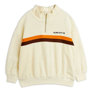 Mini Rodini - Alien City Bio-Baumwoll-Terry-Sweatshirt | Ecru