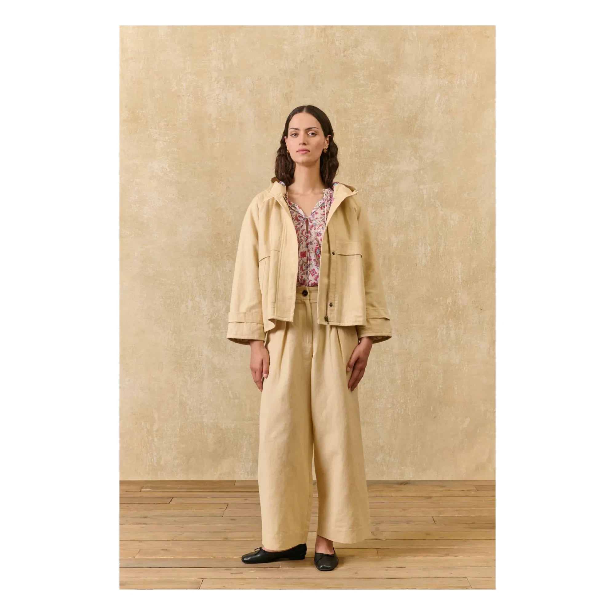 Louise Misha – Bertille Leinen-Baumwolljacke | Elfenbein