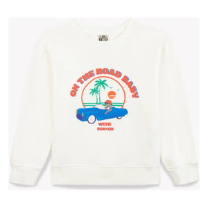 Bonton - Sweat Smile On The Road Molleton | Ecru