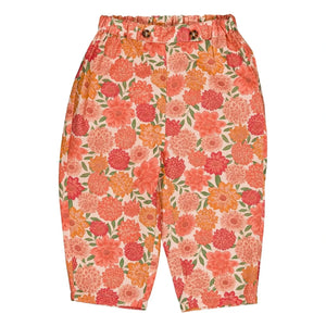 Loir - Nini Hose Bio-Baumwolle Blumen | Koralle