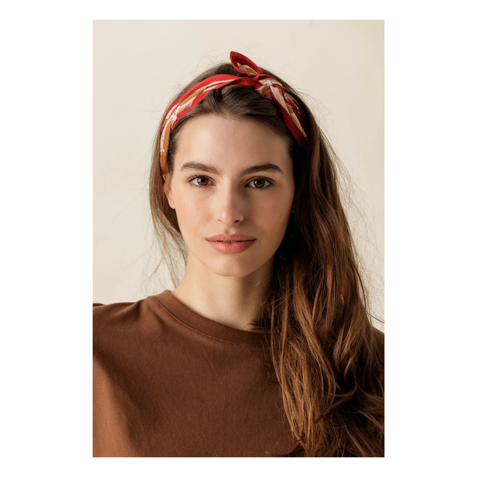 Apaches - Kleines Dupatta-Tuch Blumen | Rot
