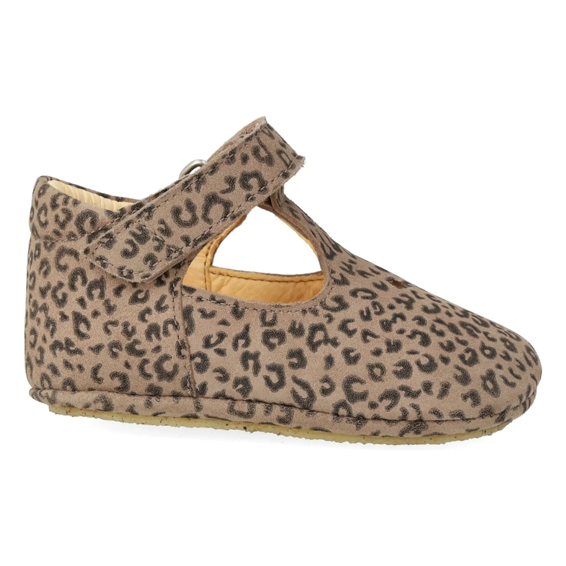 Angulus - Leoparden-Suede-Hausschuhe | Braun