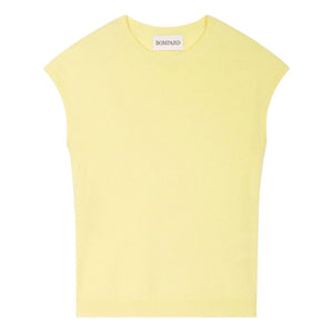 Bompard – Kurzarm-Kaschmirpullover | Zitronengelb