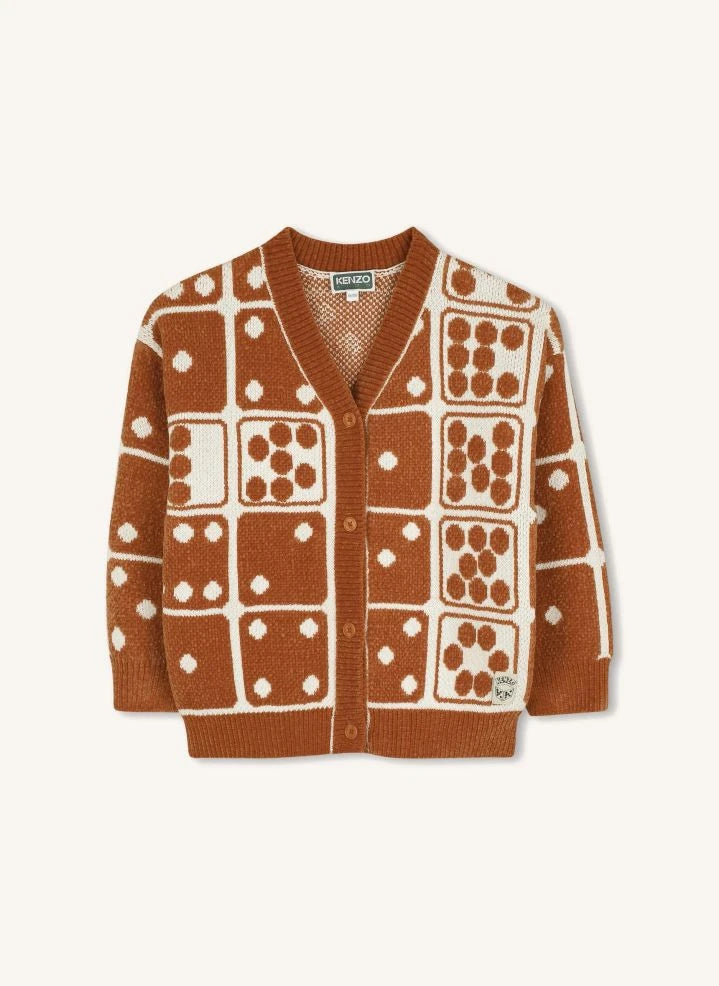 Kenzo - Jacquard-V-Ausschnitt-Strickjacke | Oats