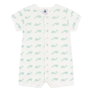 Petit Bateau - Wal Kombishort Pyjama | Weiß