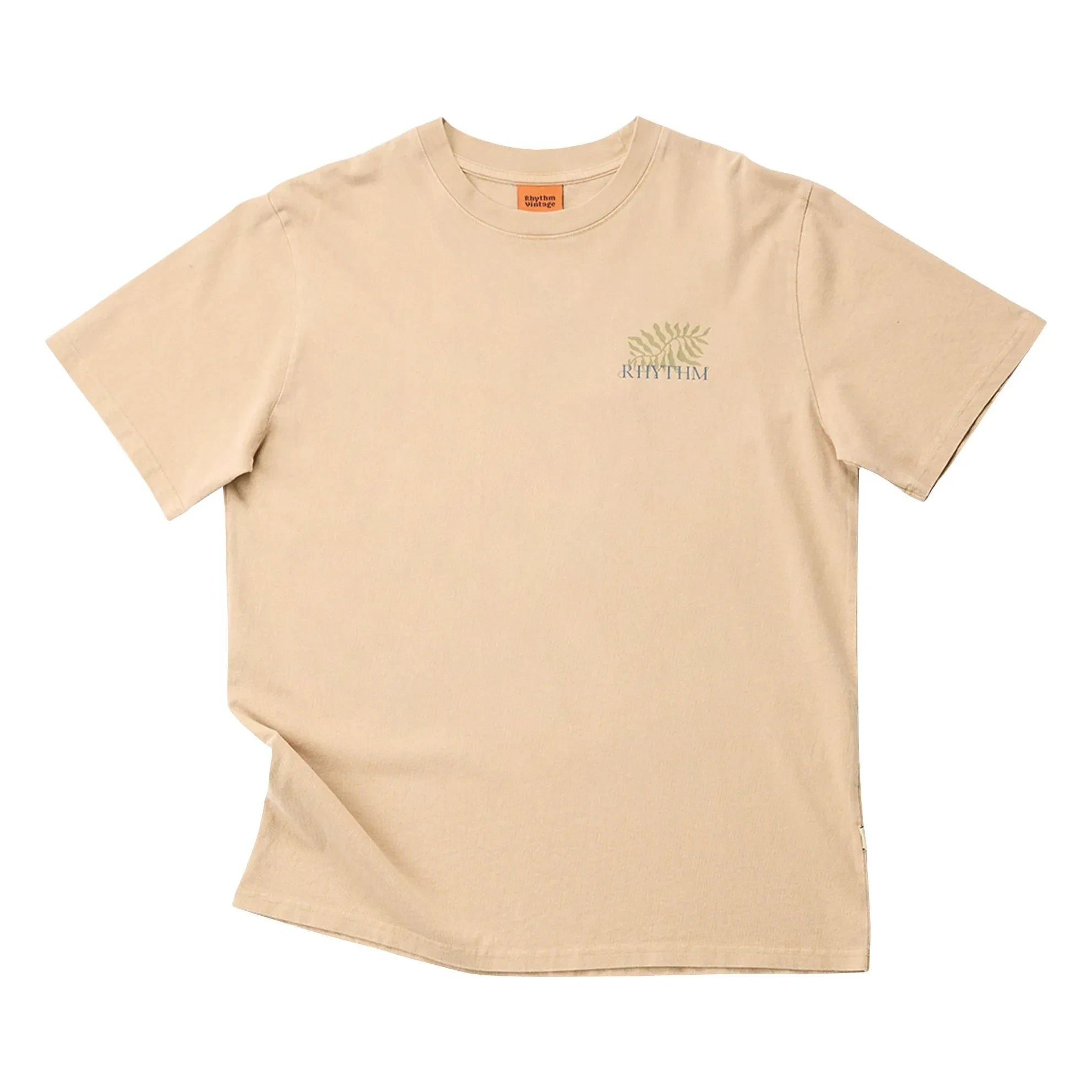 Rhythm - Botanisches Vintage-T-Shirt | Dunkelbeige
