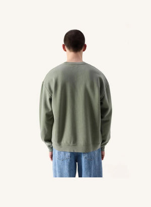 American Vintage - Plizzy yuvarlak yaka sweatshirt | Haki