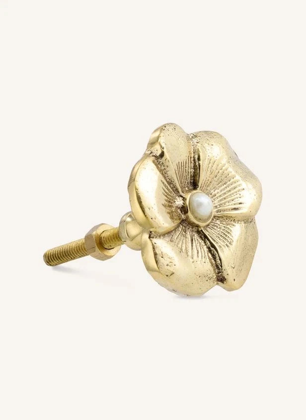 Doing Goods - Zoey Blumen Messingknauf | Gold