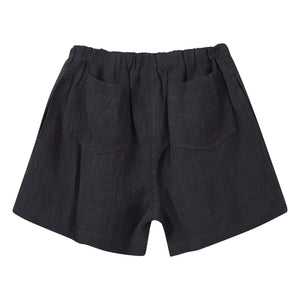 Karamell - Bambus-Leinen-Hemd und Shorts Set | Abyss Blue