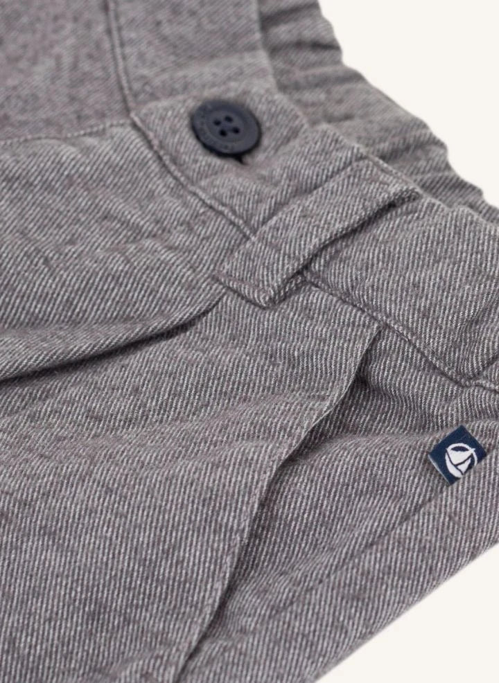 Petit Bateau - Bio-Baumwolle Uni-Hose | Heather Grey