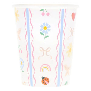 Meri Meri - Little Garden Becher - 8er Set | Ecru