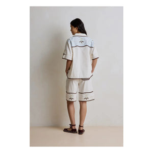 Hod - Capri-Baumwollhemd | Creme