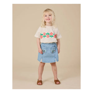 Goldie + Ace – Blumen-T-Shirt | Ivory