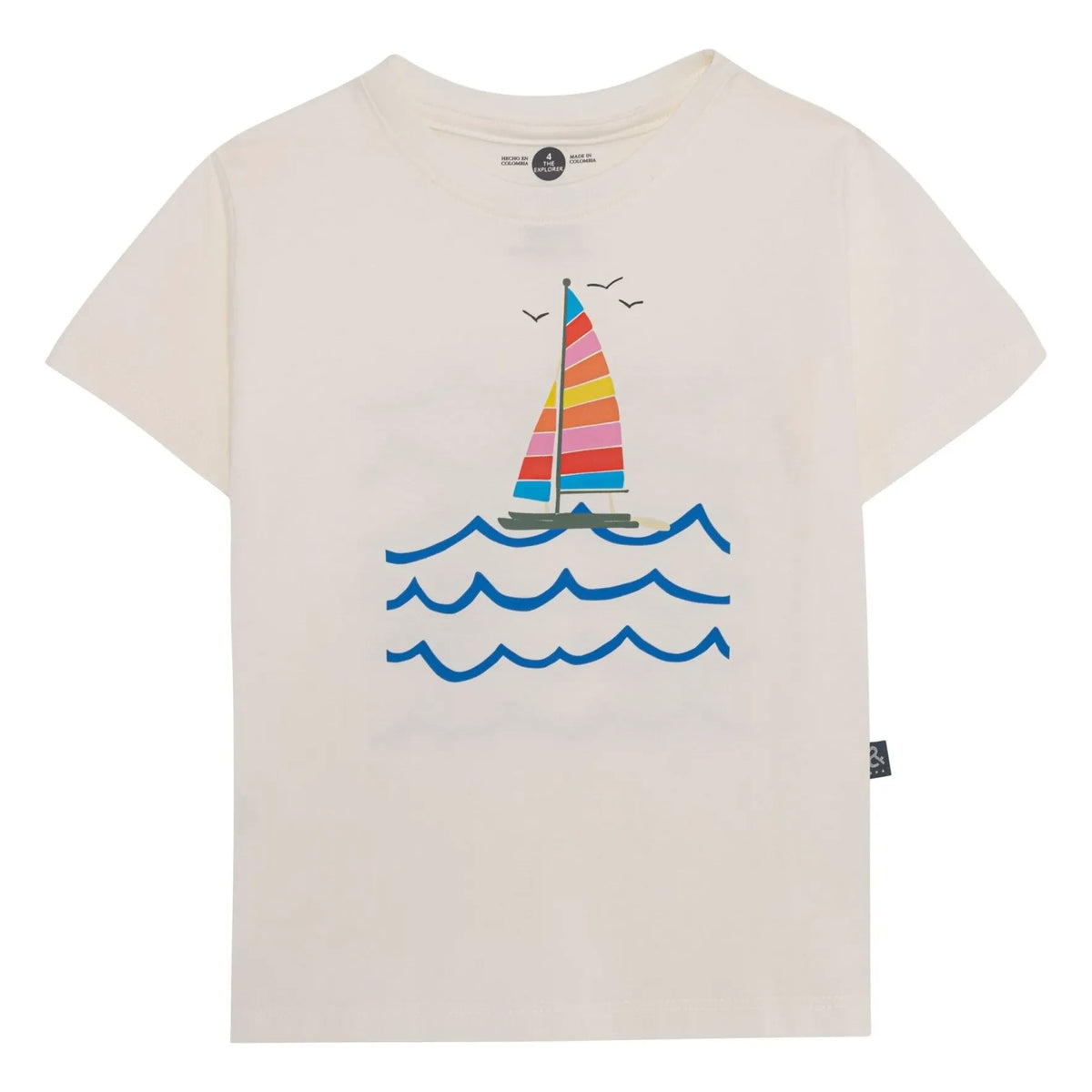 Pepita & Me - T-Shirt mit Segelboot-Print | Weiß