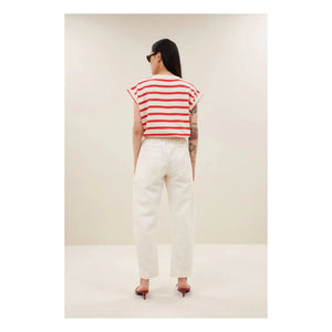 By Bar - Tobi Pamuk Matrosen T-Shirt | Rot