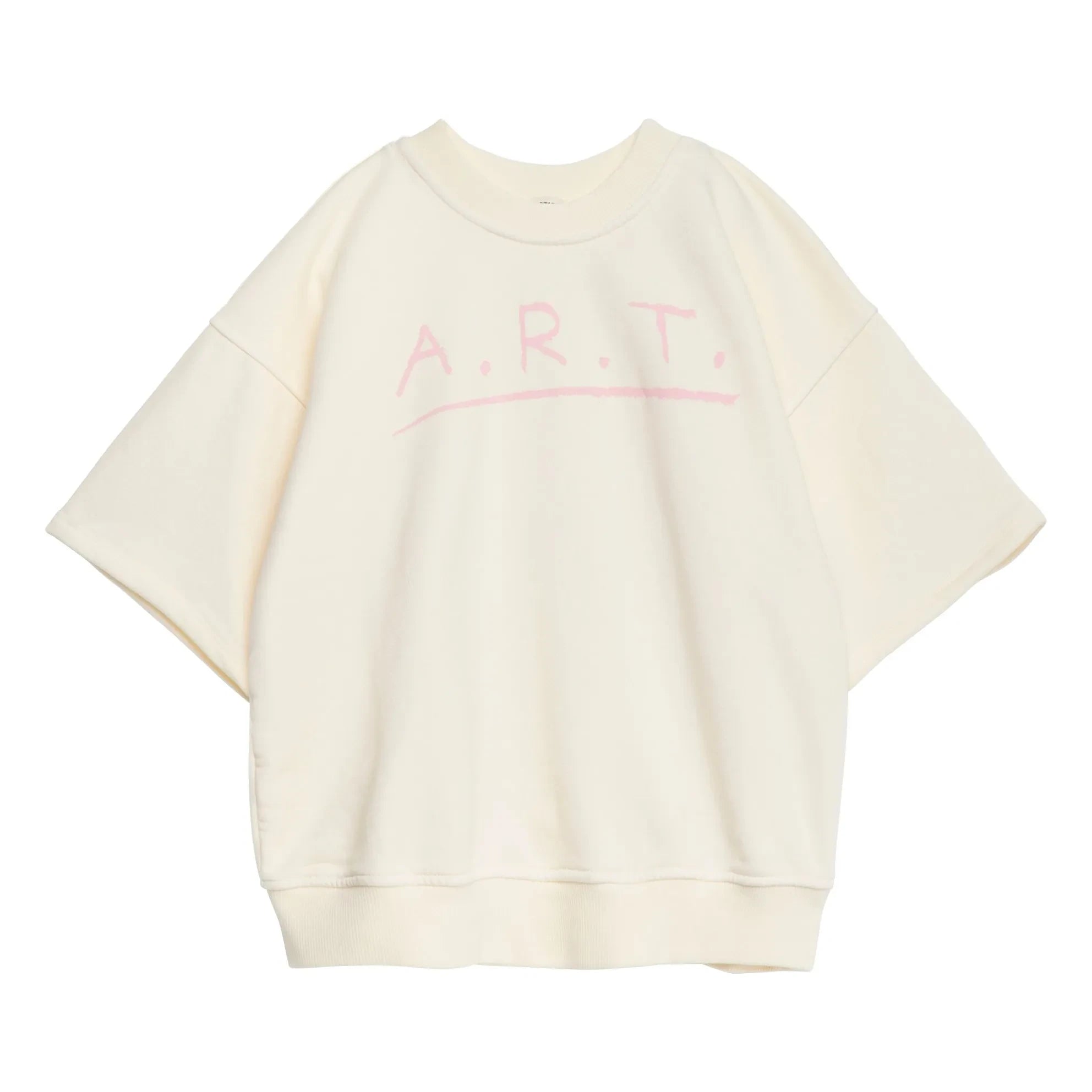 True Artist - Kurzarm-Sweatshirt N°13 Bio-Baumwolle | Creme