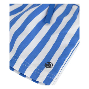 Petit Bateau - Gestreifte Baby-Badeshorts aus recycelter Faser | Blau