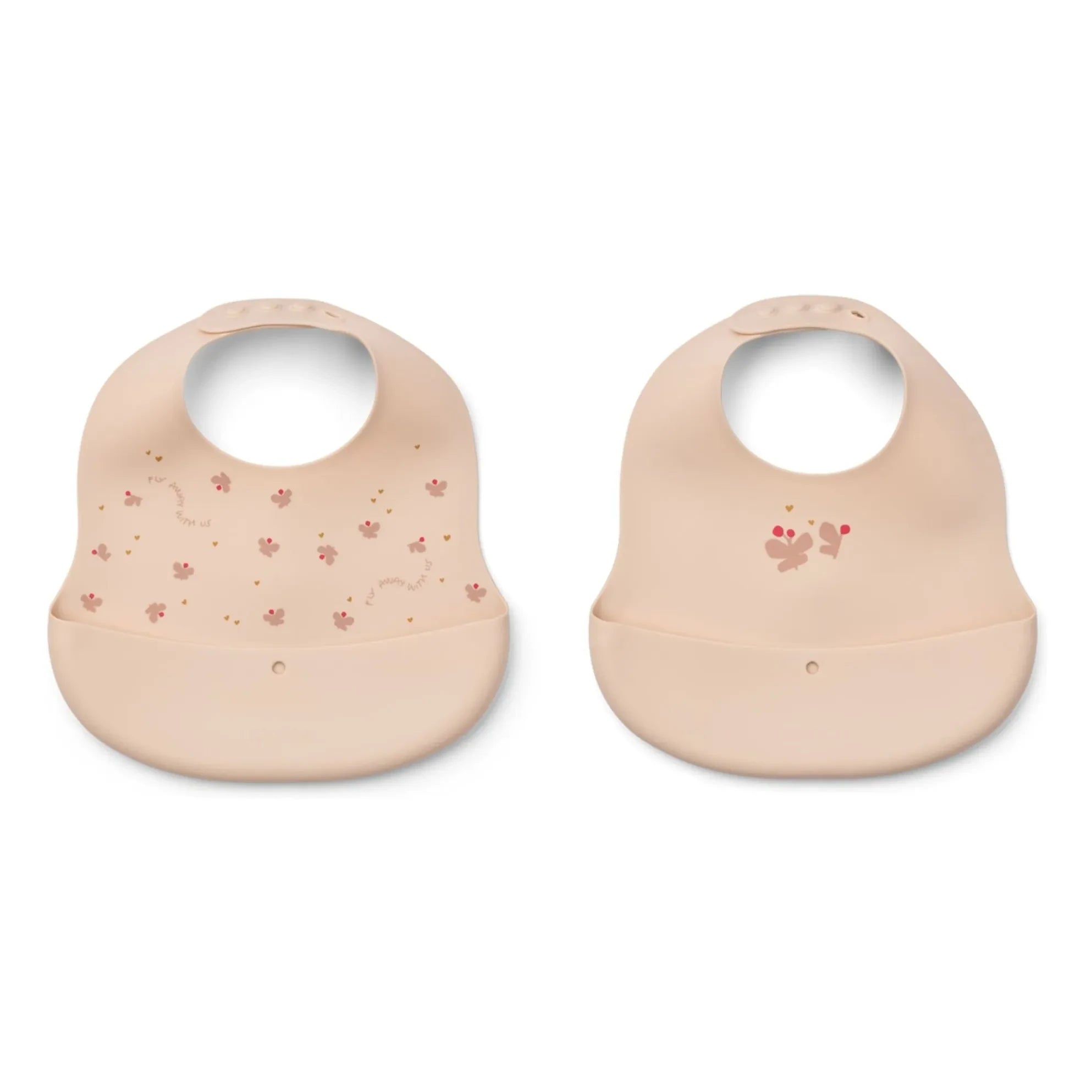 Liewood - Ember Silikon-Lätzchen - 2er-Set | Mini Butterfly/Apple blossom