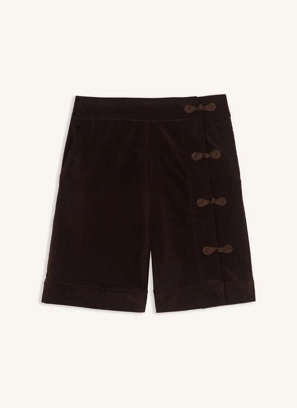 Maria de la Orden - Silene Baumwolle Bermuda Shorts | Schokolade