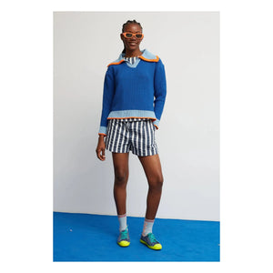Dr Bloom - Gestreifte Shorts | Dunkelblau