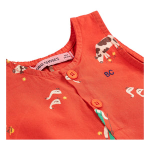 Bobo Choses - Jumpsuit Farm Bio-Baumwolle | Rot