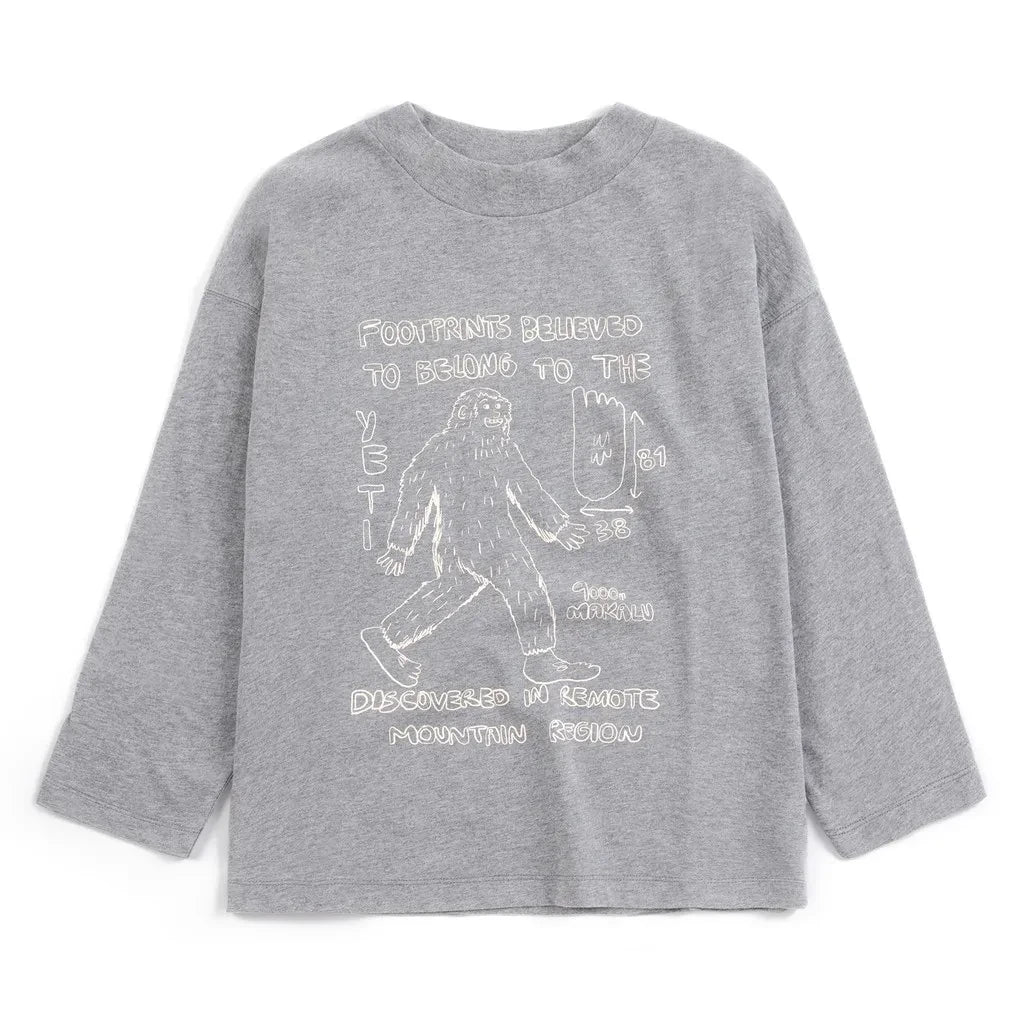 Bobo Choses – Yeti-T-Shirt | Heather Grey