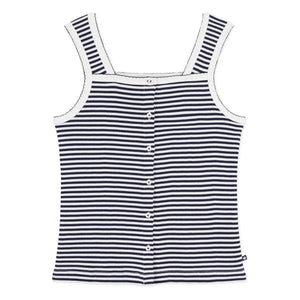 Petit Bateau - Çizgili Fitilli Atlet | Lacivert