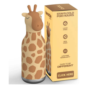 Asobu - Giraffe Edelstahl-Wasserflasche | Orange