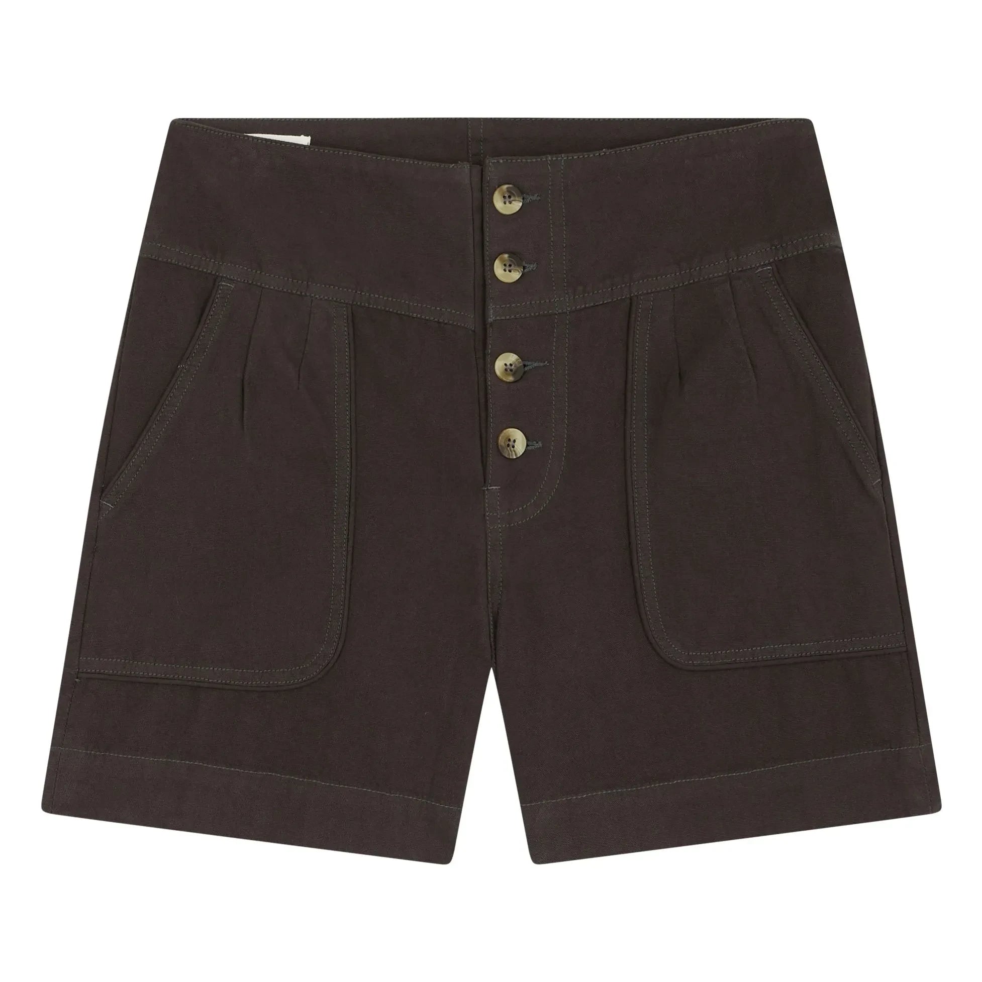 Leon & Harper - Qitu Baumwollshorts | Karbon