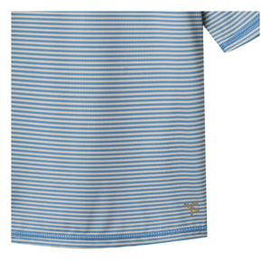 Wheat - Jackie UV-beständiges Schwimm-T-Shirt mit Streifen aus recycelten Fasern | Hellblau