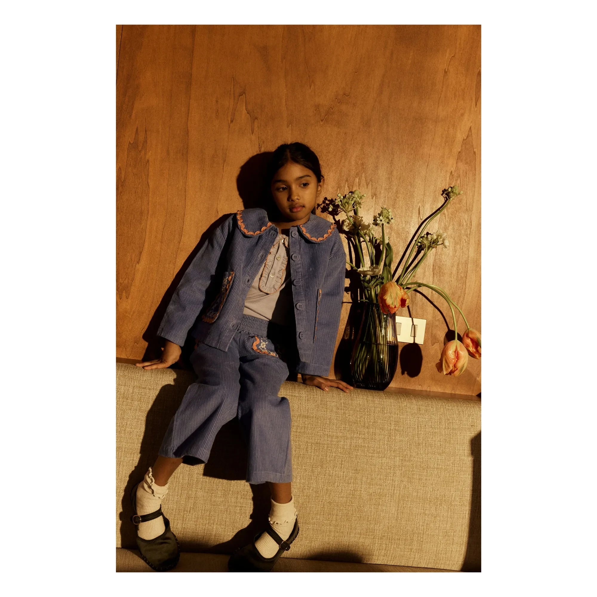 Hello Simone - Duchesse Samt Jacke | Blau