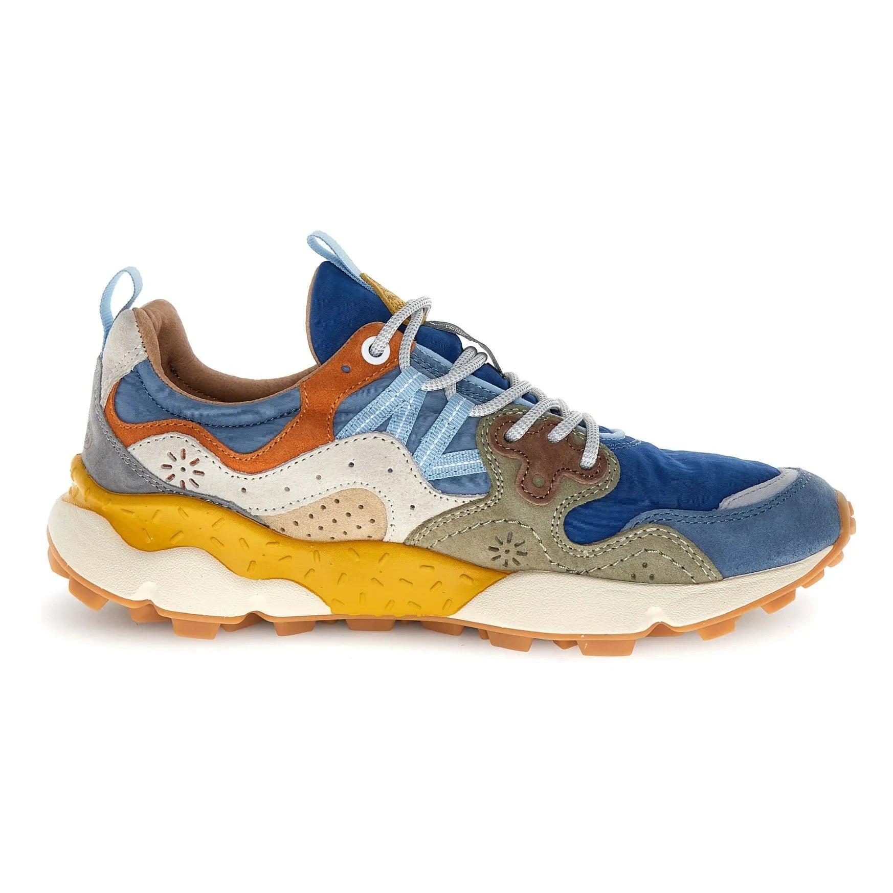 Flower Mountain - Yamano 3 Wildleder- und Nylon-Sneaker | Graublau