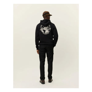 Les Deux - Ben Globe Bio-Baumwoll-Hoodie | Tiefschwarz