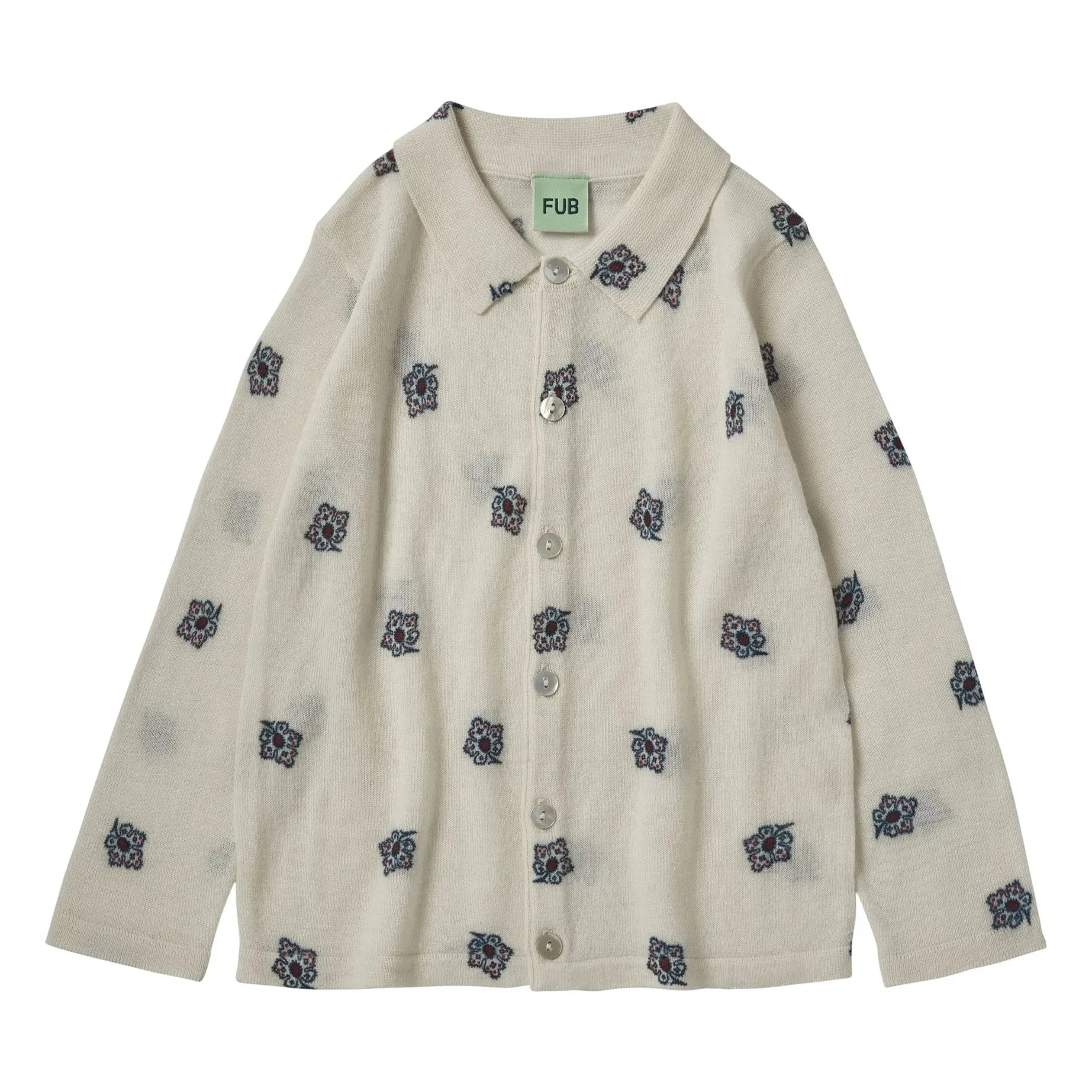 FUB - Paisley-Hemd Extra feiner Single-Jersey aus Merinowolle | Ecru