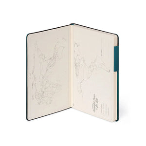 Legami - Liniert Notizbuch mit monochromem Softcover - Tiefteal - Mein Notizbuch