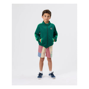 Goldie + Ace - Gestreifte Patch-Shorts | Rot