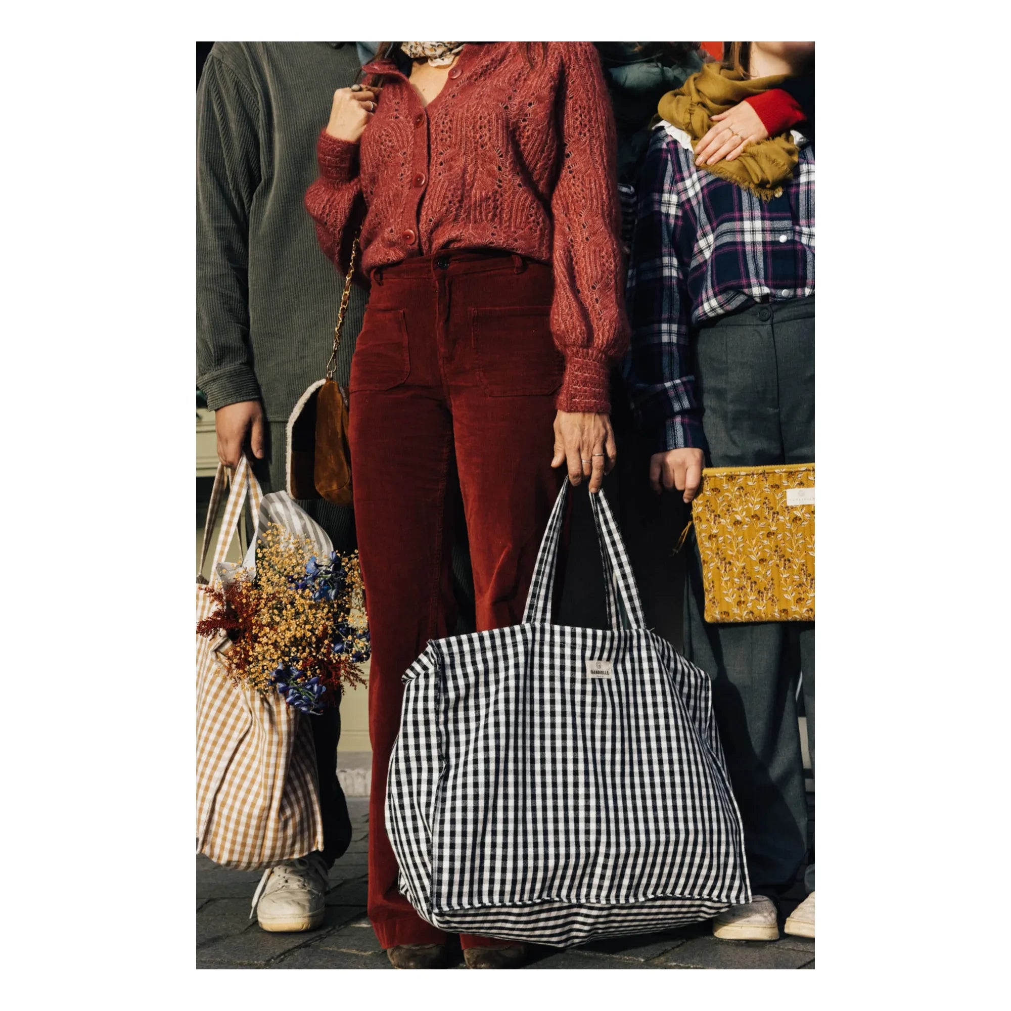 Gabrielle Paris - Gingham Clutch | Schwarz