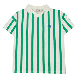 The Campamento - Grünes Oversize-gestreiftes Polo-T-Shirt