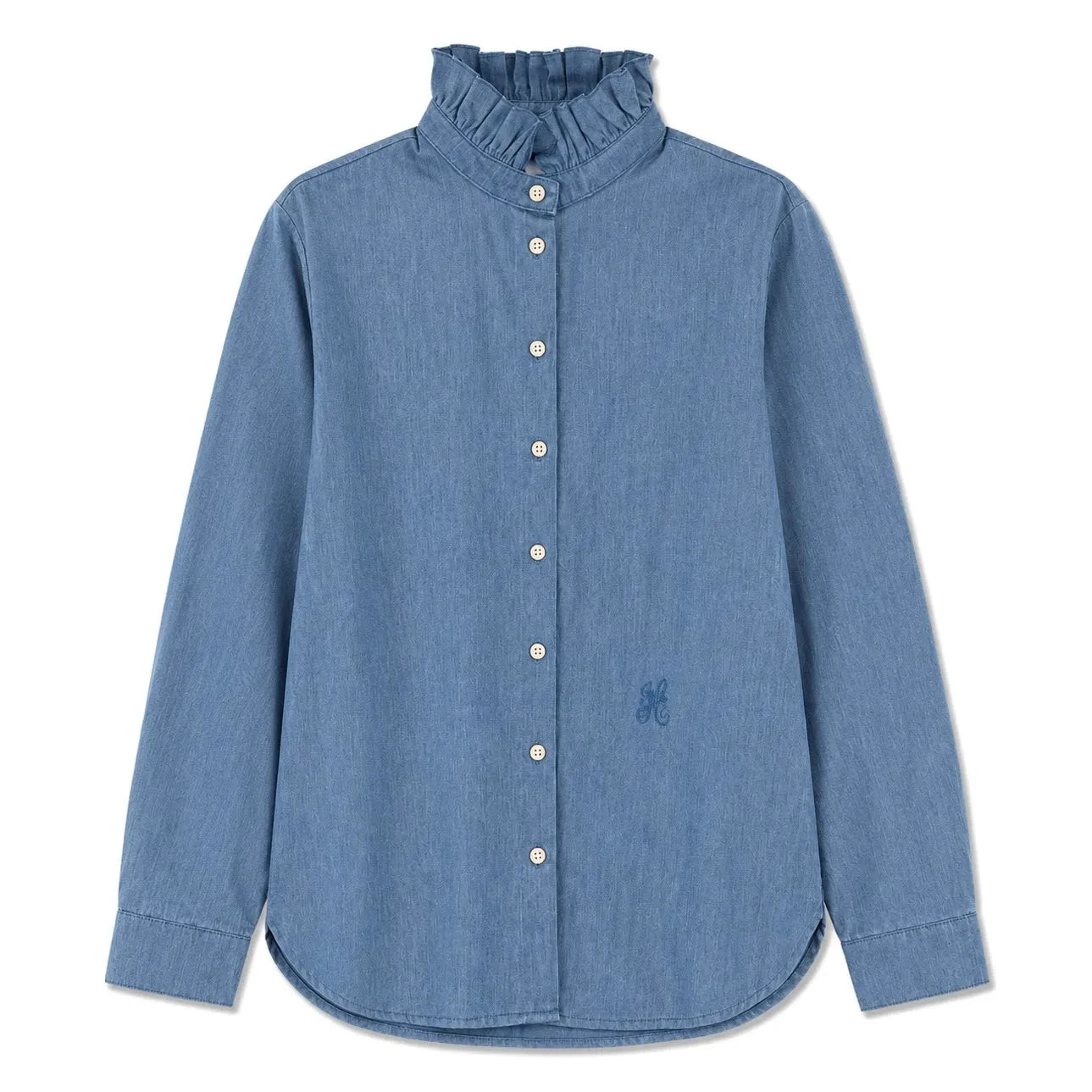 Hod - Cleo Bluse | Grau-Blau