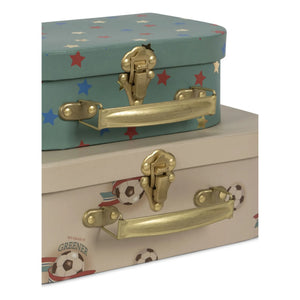 Konges Sløjd - Kick It Kleine Pappkoffer - 2er-Set | Creme