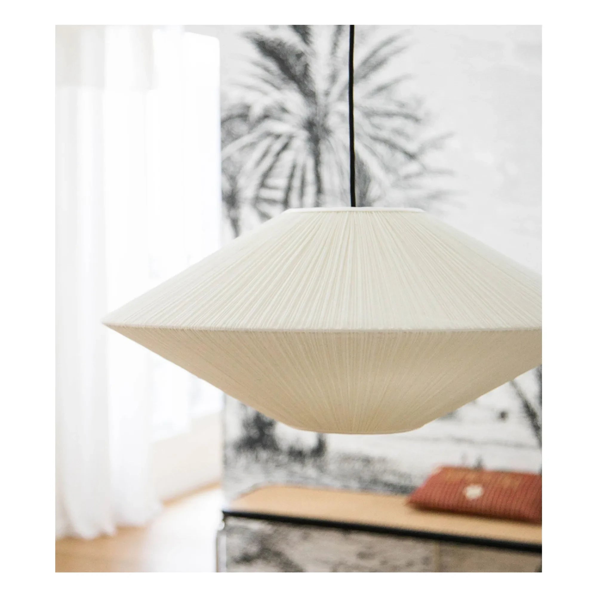 The Socialite Family - Brera plissierter Baumwoll-Kronleuchter - EU-Version (220 V) | Creme