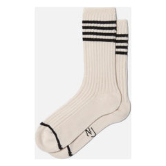 Nudie Jeans - Gestreifte Tennissocken | Weiß