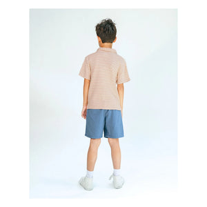 Gingersnaps - Polo Bruno Gestreifter Twill | Ecru
