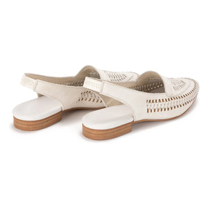 Bobo Choses - Strick-Leder-Slingback | Ecru