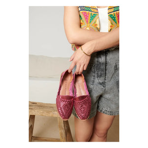 Mapache - Fröhliche Metallic-Sandalen | Rosa
