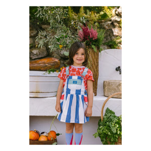 Favorite People - Blau gestreifter Capri-Jumpsuit